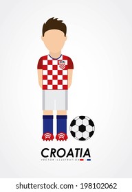 Croatia design over gray background, vector illustration