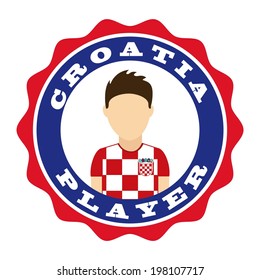 Croatia design over gray background, vector illustration
