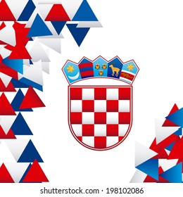 Croatia design over white background, vector illustration