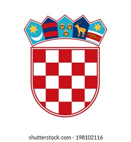 Croatia design over white background, vector illustration