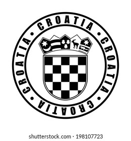 Croatia design over white background, vector illustration