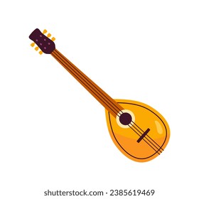 Croatia element concept. Traditional musician instrument. Sightseen of european country. Creativity and art. Poster or banner. Cartoon flat vector illustration isolated on white background