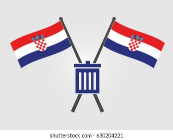 Croatia Emblem Garbage