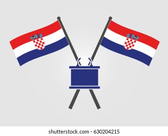 Croatia Emblem Podium