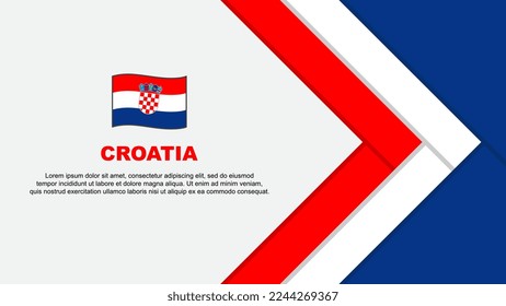 Croatia Flag Abstract Background Design Template. Croatia Independence Day Banner Cartoon Vector Illustration. Croatia Cartoon