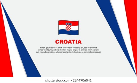 Croatia Flag Abstract Background Design Template. Croatia Independence Day Banner Cartoon Vector Illustration. Croatia Flag