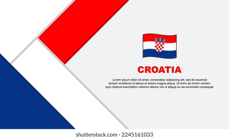 Croatia Flag Abstract Background Design Template. Croatia Independence Day Banner Cartoon Vector Illustration. Croatia Illustration