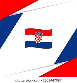 Croatia Flag Abstract Background Design Template. Croatia Independence Day Banner Social Media Post. Croatia