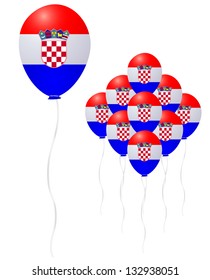Croatia flag balloon