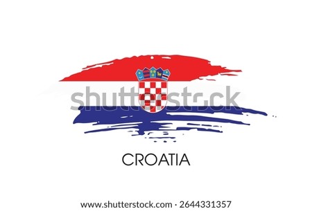 Croatia flag banner background Vector illustration design independence day banner design 