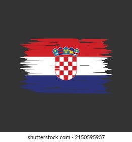 Croatia Flag Brush. National Flag