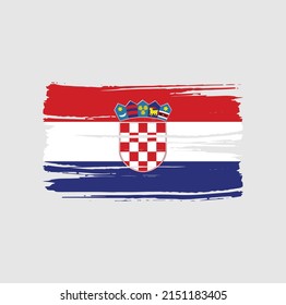 Croatia Flag Brush. National Flag