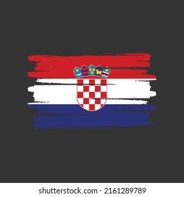 Croatia Flag Brush. National Flag