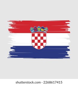Ilustración del vector de pincel de bandera de Croacia