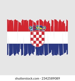 Croatia Flag Brush Vector Illustration