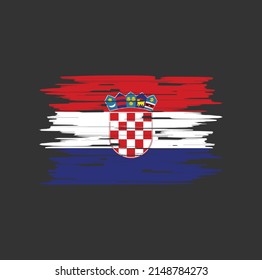 Croatia Flag Brush Vector. National Flag