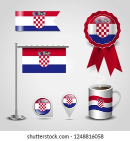 Croatia flag design vector 