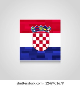 Croatia flag design vector 