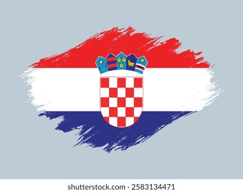 
croatia flag grunge vector design