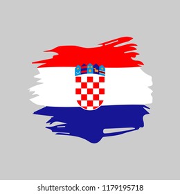 Croatia flag icon in flat style. For web, print and creative design.