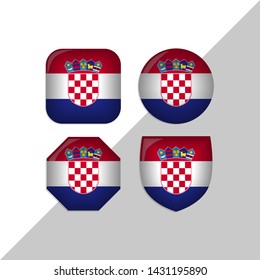 croatia flag icons theme. vector