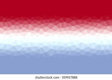 Croatia flag low poly triangular abstract background.