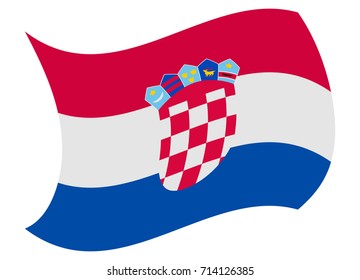 croatia flag moved by the wind