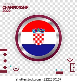 croatia flag nation 3d effect vector with isolated color background