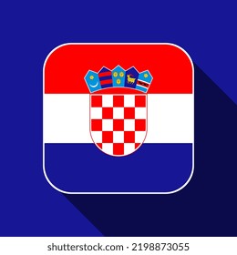Croatia flag, official colors. Vector illustration.