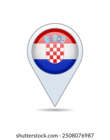 Kroatien - Flagge für Karte. Vektorgrafik.