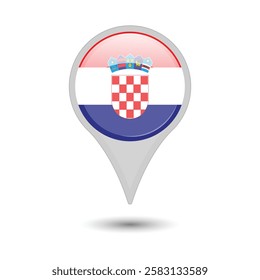 
croatia flag pin vector design