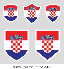 Marco de escudo de la bandera de Croacia