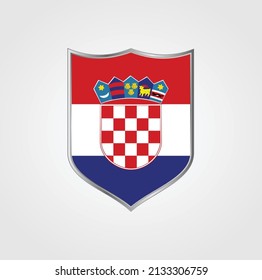 Bandera de Croacia con marco blindado
