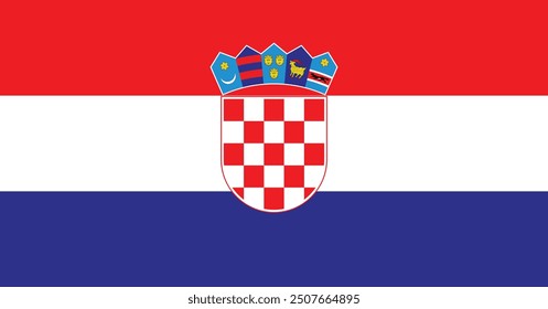 Croatia Flag vector design and Illustration , National Flag of Croatia 