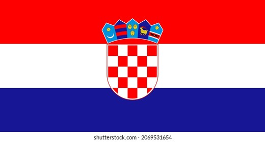 Vector de bandera de Croacia para el diseñador.