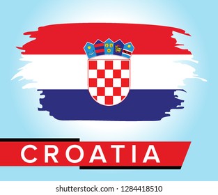 Croatia flag vector icon - Vector