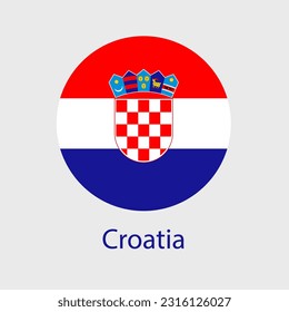 Iconos vectoriales de la bandera de Croacia conjunto de ilustraciones en forma de corazón, estrella, círculo y mapa
