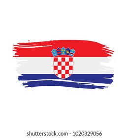 Croatia flag, vector illustration