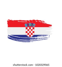 Croatia flag, vector illustration