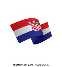 Croatia flag, vector illustration