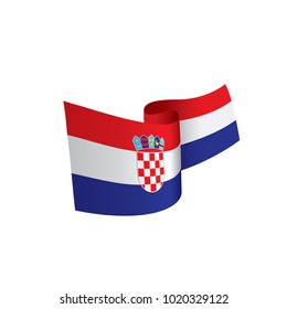 Croatia flag, vector illustration