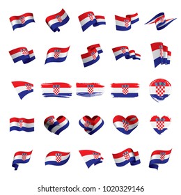Croatia flag, vector illustration