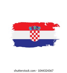 Croatia flag, vector illustration