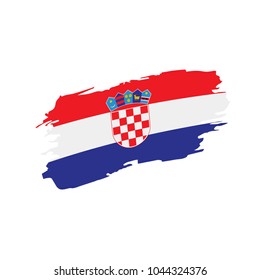 Croatia flag, vector illustration