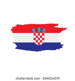 Croatia flag, vector illustration