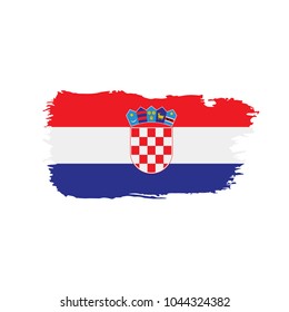 Croatia flag, vector illustration