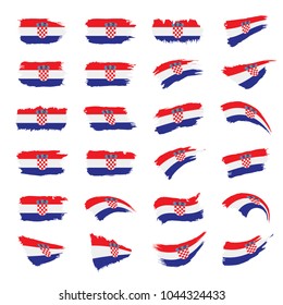 Croatia flag, vector illustration