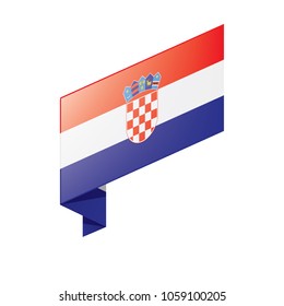 Croatia flag, vector illustration