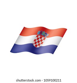 Croatia flag, vector illustration