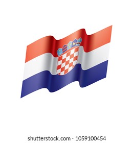 Croatia flag, vector illustration